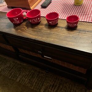 Rae Dunn Red Valentine's Mug Set